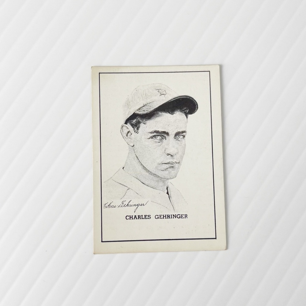 Vintage 1950 Callahan Hall of Fame Charles Gehringer Baseball Trading Card